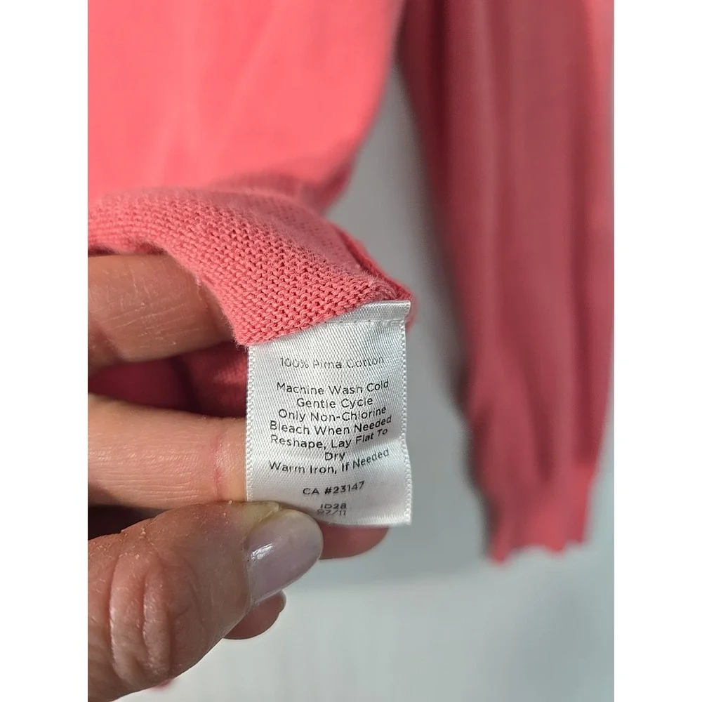 Talbots Women's‎ XL Pink Turtleneck Sweater Top Pima Cotton Base Layer L/S